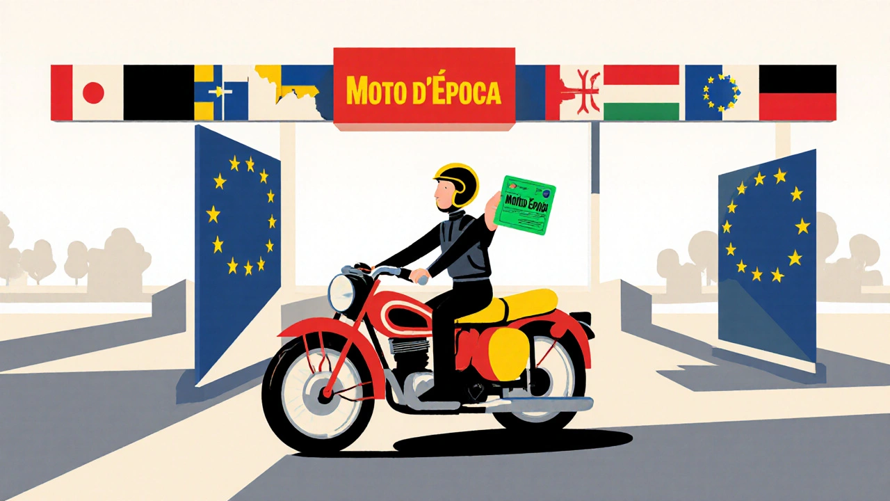 RC Moto d'epoca all'estero: Carta Verde e paesi inclusi nel 2025