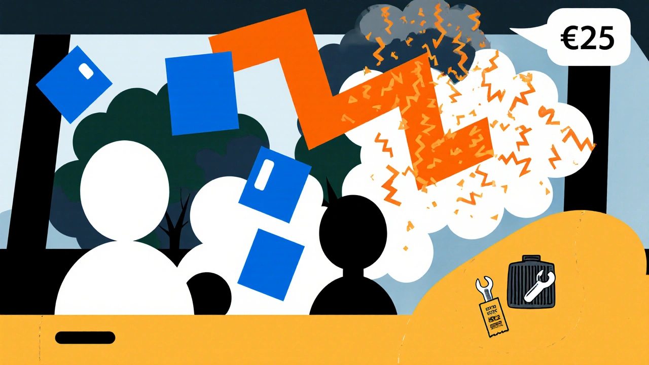 Famiglia in auto respira aria pulita mentre i pollini si scontrano con il filtro