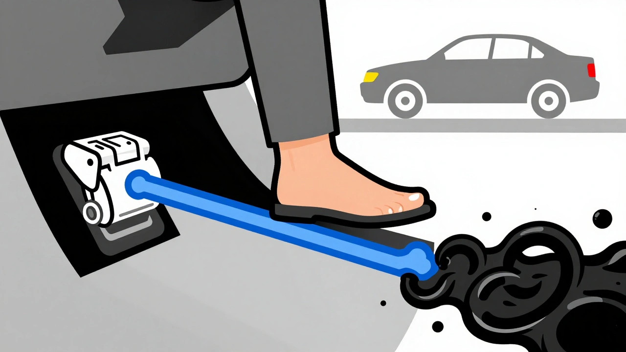 Percorso dell'acceleratore diviso tra pulito e sporco in stile geometrico De Stijl.