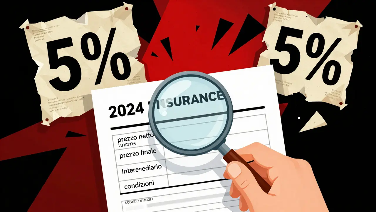 Un modulo standardizzato del 2024 con informazioni chiare, mentre vecchi banner ingannevoli si dissolvono.