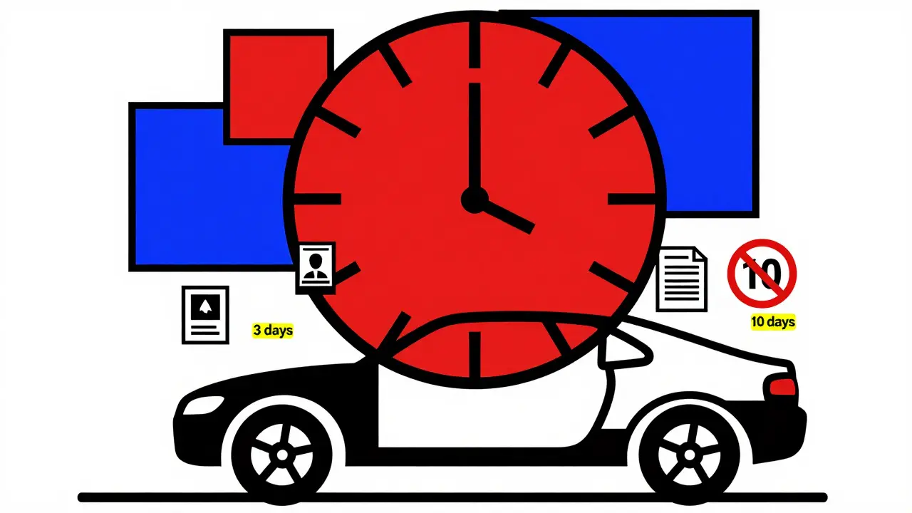 Orologio astratto e auto stilizzati con simboli legali