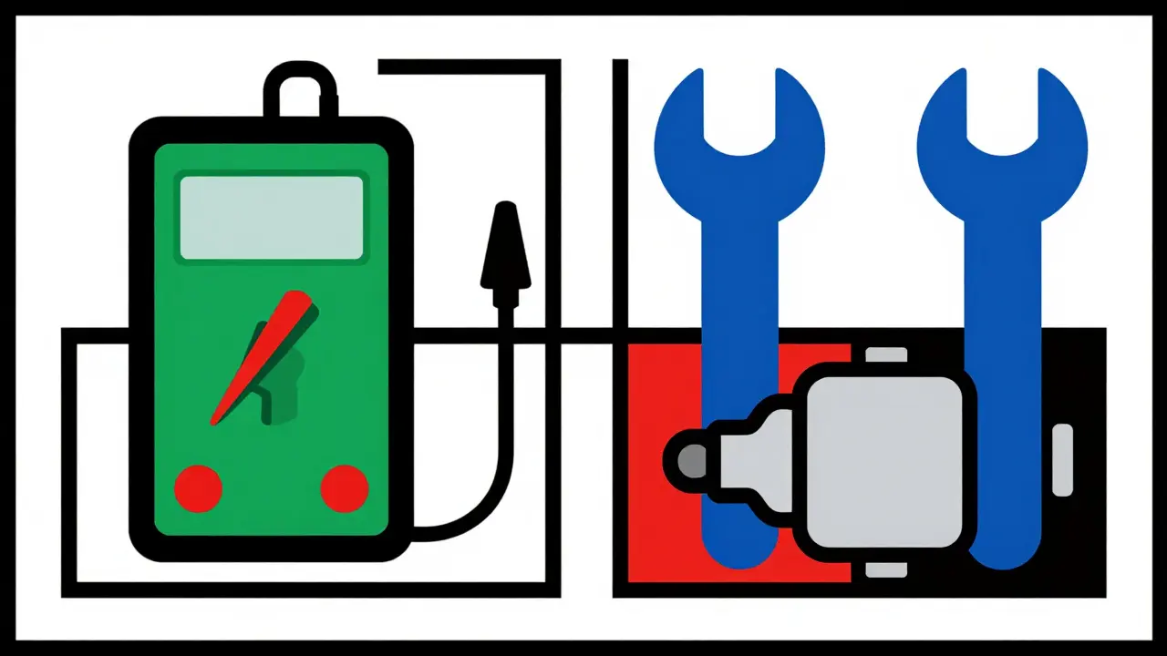 Schema stilizzato De Stijl per la diagnosi e manutenzione auto