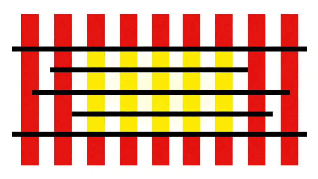 Composizione astratta di costi e riparazioni in stile De Stijl