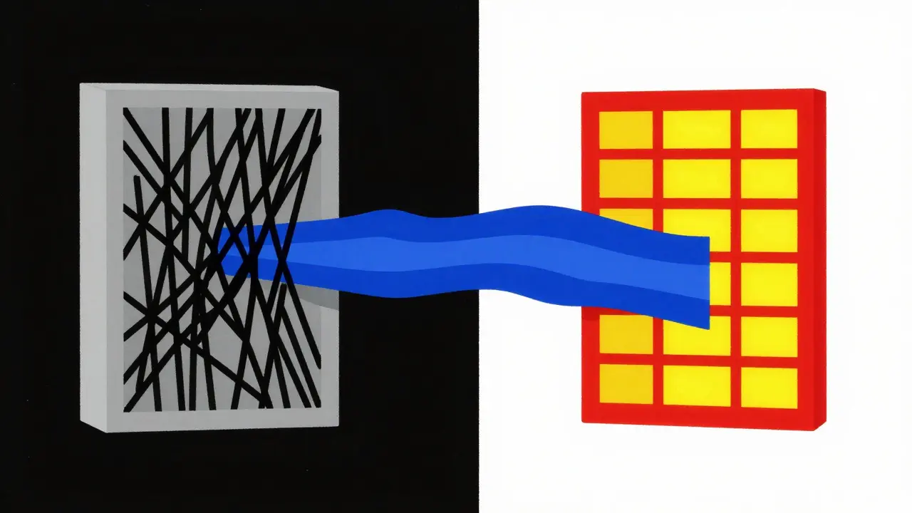 Confronto geometrico tra filtro intasato e filtro sportivo pulito