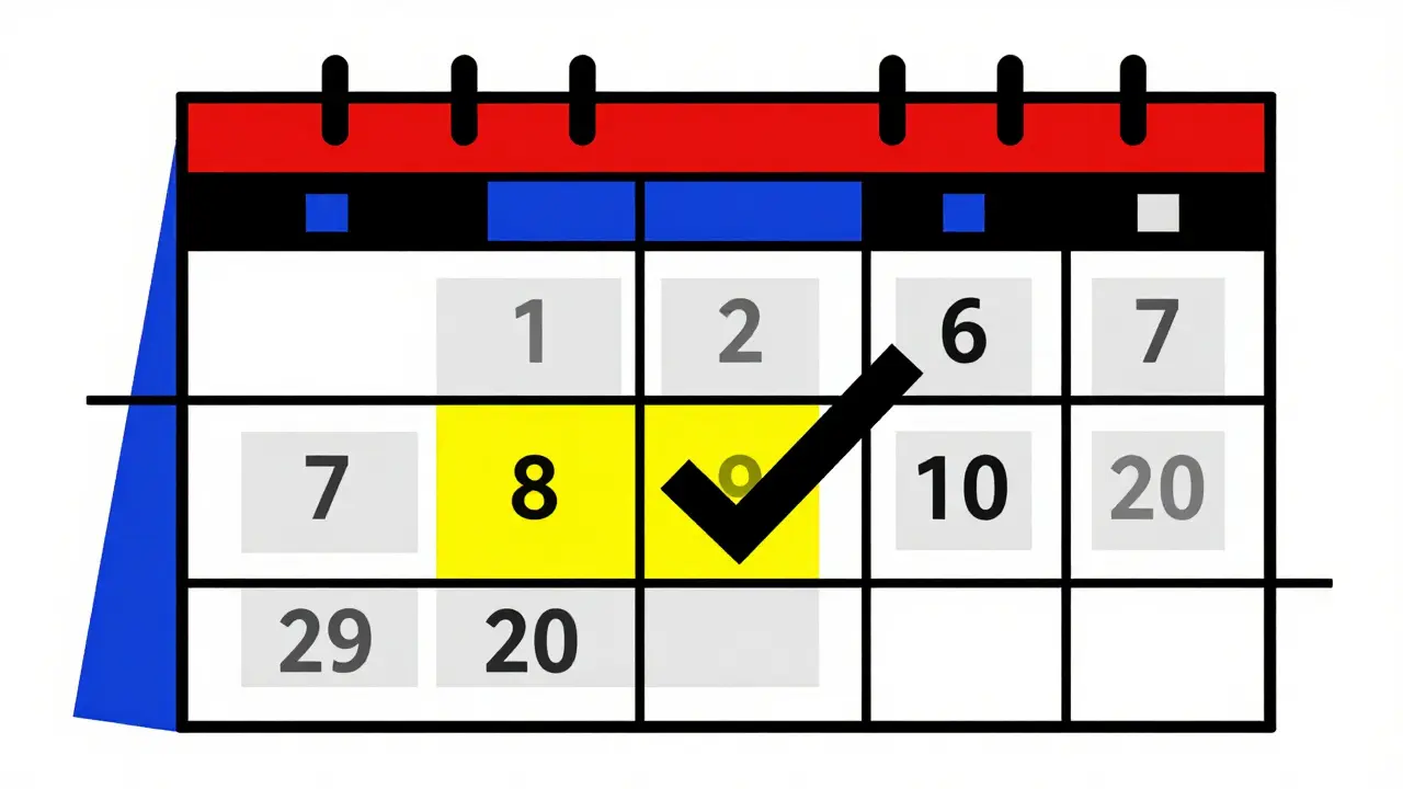 Pianificazione scadenze revisione in stile astratto De Stijl