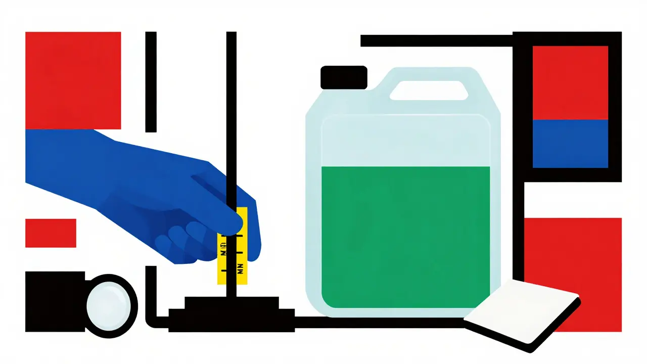 Stile De Stijl: controllo astratto livello olio e liquido raffreddamento