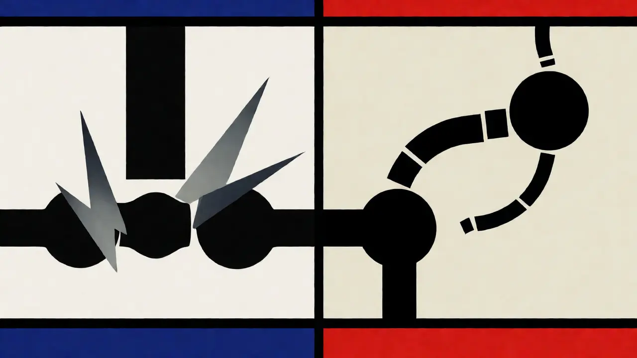 Diagramma astratto stile De Stijl che mostra i rumori metallici e i clic delle sospensioni