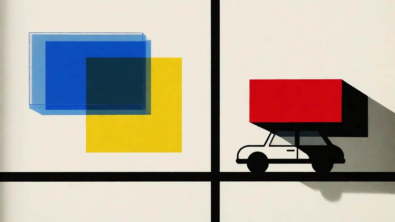 Composizione geometrica De Stijl sui permessi di circolazione e sanzioni