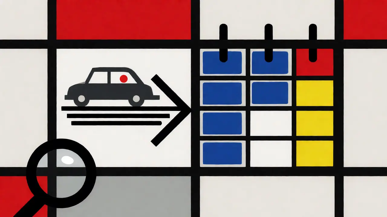 Rappresentazione grafica della scadenza di otto giorni per denunciare i vizi dell'auto